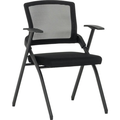 Bittel Посетителски стол Carmen 1702, до 150кг, дамаска, сгъваем, черен (bt-3520910)