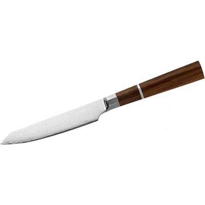 Herbertz 392010 univerzálny kuchynský nôž damašek a VG-10 orechové drevo 11,5 cm