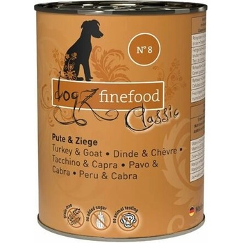 Dogz Finefood No.8 Adult morčacie & kozie mäso 400 g