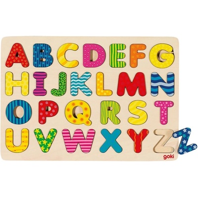 Goki vkládací puzzle abeceda