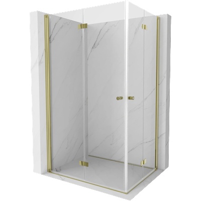 Mexen Mist-F Duo сгъваема душ кабина лява 85 x 80 см, прозрачна, златна - 8A6-085L-080P-50-00 (8A6-085L-080P-50-00)