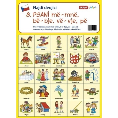 Najdi dvojici 8 Psaní mě mně bě bje vě vje pě