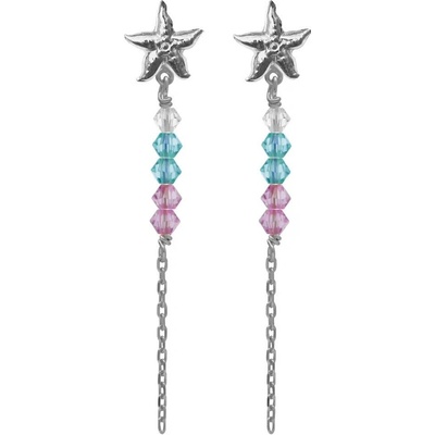 Victoria Cruz stříbrné náušnice Hvězdice s krystaly Bliss A4849-MHT