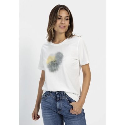 Camel active T-SHIRT INDIGO BLEACHED