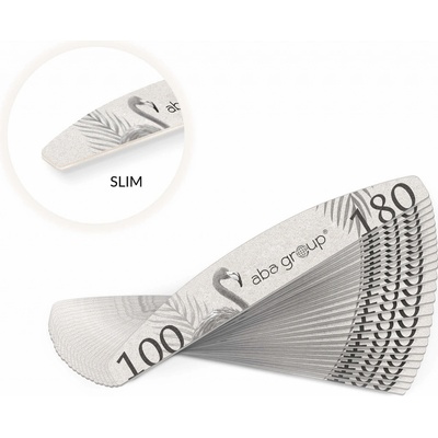Aba Group pilník na nehty Plameňák Půlměsíc 100/180 Slim 25 ks