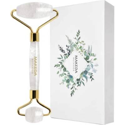 Makeda Botanics Двоен масажен ролер за лице, чист кварц