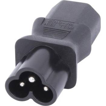 Image 1 of Lindy Преходник Lindy, от IEC C6 Cloverleaf (м) към IEC C13 (ж), черно (LNY-30450)