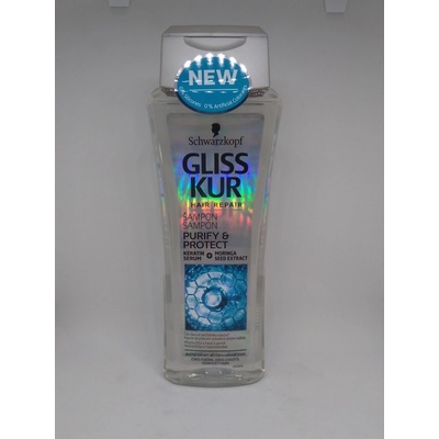 Schwarzkopf Gliss Kur Kur Purify and Protect šampón na poškodené vlasy 250 ml
