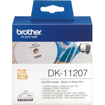 Brother P-Touch DK-11207 die-cut CD - DVD label film diameter 58mm 100 labels (DK11207)