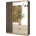 EMS Гардероб с огледало VISTA 150x215 см дъб artisan/графит (MT0119)