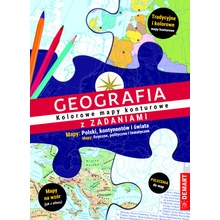 Geografia kolorowe mapy konturowe z zadaniami