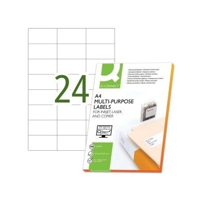 Etikety univerzálne 70x37mm Q-CONNECT A4 100 hárkov