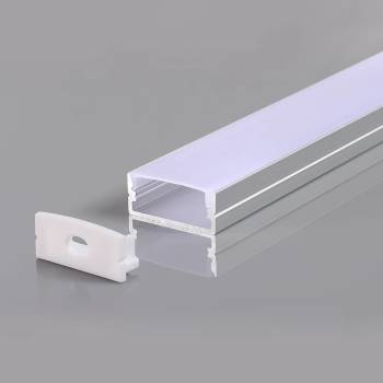 Image 1 of OPTONICA АЛУМИНИЕВ ПРОФИЛ ЗА LED ЛЕНТА СИВ L=2m 23.5x10x21.5mm (5183)