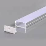 OPTONICA АЛУМИНИЕВ ПРОФИЛ ЗА LED ЛЕНТА СИВ L=2m 23.5x10x21.5mm (5183)