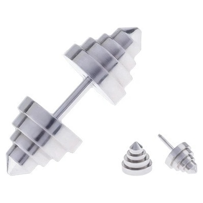 Šperky eshop falešný plug do ucha ve tvaru pyramidově seřezaného kuželu PC30.18