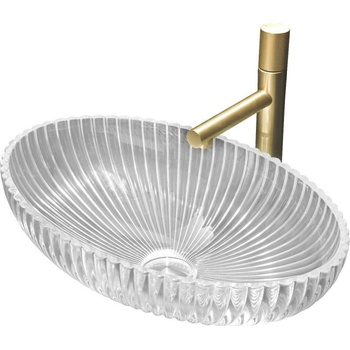 Mexen Zira стъклена мивка върху плот 53 x 35 см, прозрачна - 24175300 (24175300)