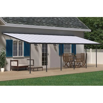 Palram Алуминиев навес за тераса Sierra Palram - Canopia 3 x 9, 71 m сив (PAL703191)