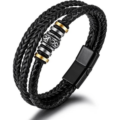 Impress Jewelry Pánský ocelový náramek Love you Forever Černý 2205231650301969