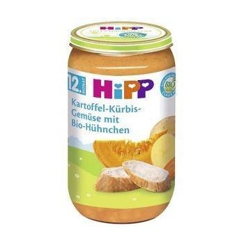 HiPP Био пюре от картофи, тиква, зеленчуци и пиле hipp, 12+ месеца. 250гр