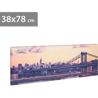 Family LED obraz New York na baterie 38 × 78 cm