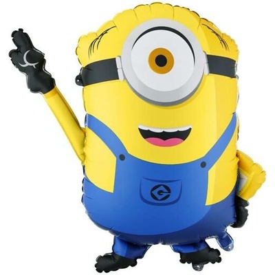 PartyDecoMimoni Nafukovací fóliový balónek Minion Mel 72x64cm