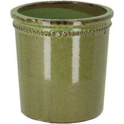Esschert Design Květináč glazovaný, zelená, 26cm PP026