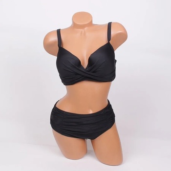 Image 1 of Стилен макси бански в черен цвят - чашка В