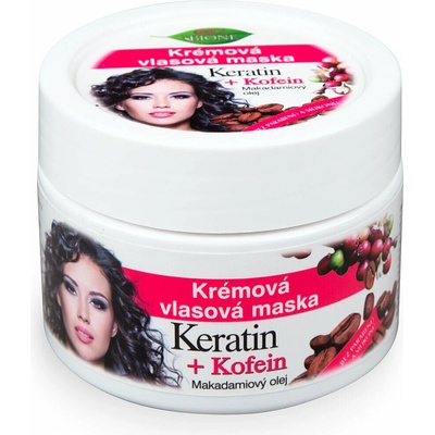 BC Bione Cosmetics krémová vlasová maska Keratin +Kofein 260 ml