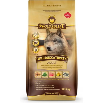 Wolfsblut Дива патица и пуйка за възрастни 12, 5 кг