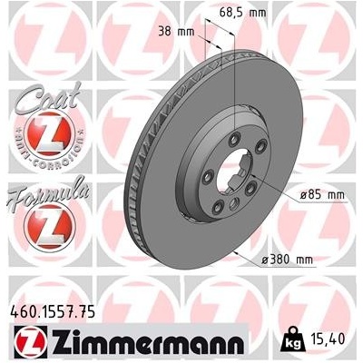 Brzdový kotúč ZIMMERMANN 460.1557.75 (460155775)