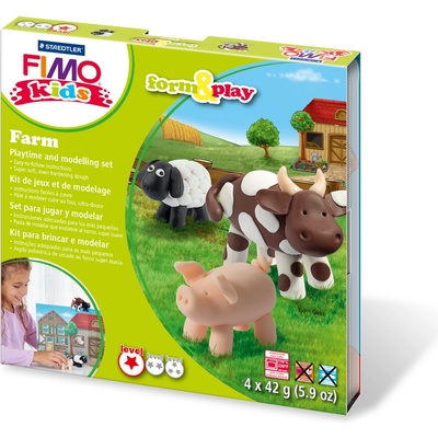 FIMO Комплект глина Staedtler Fimo Kids, 4x42g, Farm (23850-А-FARM)