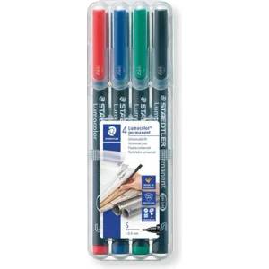 STAEDTLER Комплект маркери за алкохол, OHP, 0, 4 мм, STAEDTLER "Lumocolor 313 S", 4 различни цвята 313 WP4 (313 WP4)