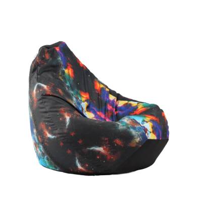 Pufrelax Пуф круша, 220л. , Nirvana Hobbit, Misty Lagoon, Водоустойчив, Перящ се калъф, Пълнеж от Полистиролни перли, принт