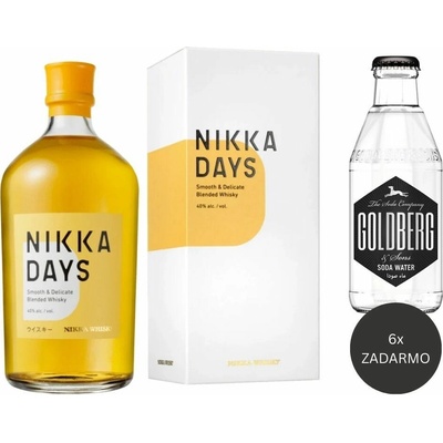 Nikka Days 40% 0,7 l a 6 x Goldberg Soda Water 6 x 0,2 l (set)