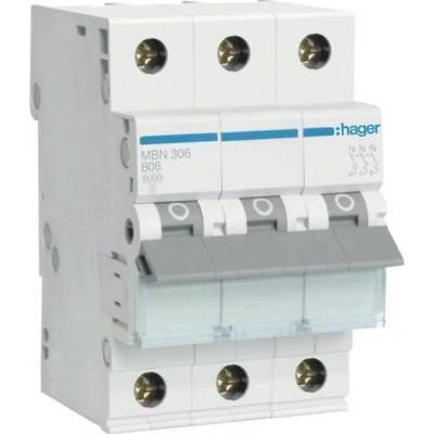 Hager 3-pólové 6 A 400 V MBN306