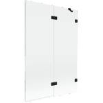 Mexen Lunar параван за баня 2-крилен десен 120 x 150 см, прозрачeн, черeн - 897-120-100-70-00-P (897-120-100-70-00-P)