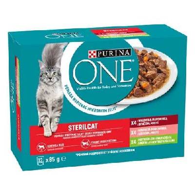 PURINA ONE Multipack Sterilcat mini filetky s hovädzím a mrkvou 12x85g (PURINA ONE Multipack Sterilcat mini filetky s hovädzím a mrkvou 12x85g)