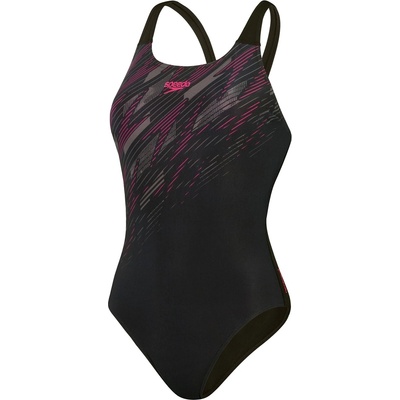 Speedo Womens HyperBoom Placement Muscleback - Black/Pink/Chrc