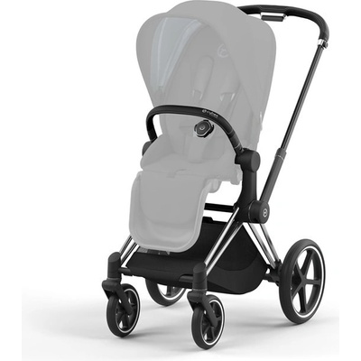 Cybex Priam 4 Frame + Seat Unit Platinum Chrome Black