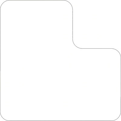 Samolepicí značení umístění palet s potiskem WT-5210, tvar ''L'' – polyester, bílá, 125×125×75 mm, balení 10 ks