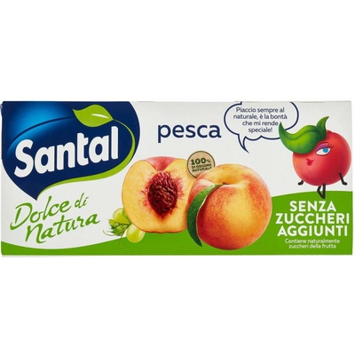 Santal broskyňový džús bez cukru 3 x 200 ml