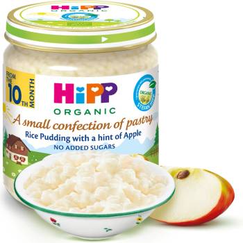 Hipp БИО Мляко с ориз и ябълка 10м+ 200г