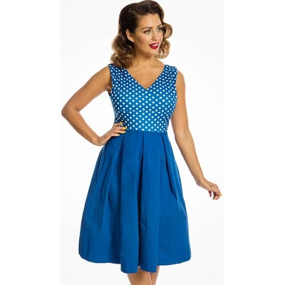 Dámské šaty Lindy Bop Valerie Modrá 0020234