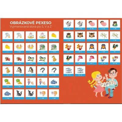 Pexeso Vyjmenovaná slova S + V + Z