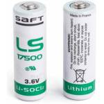 Saft LS17500-STD, литиево-тионил хлоридна батерия, A формат, 3.6 V, 3.4 Ah, Li/SOCl2, с пъпка (SAFT-BL-LS17500)