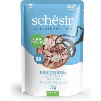 Schesir cat tuňák a mořský vlk 85 g