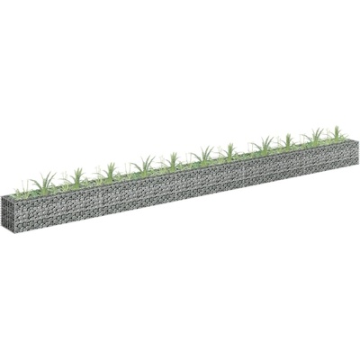 VidaXL Gabionový vyvýšený záhon pozinkovaná ocel 450 x 30 x 30 cm