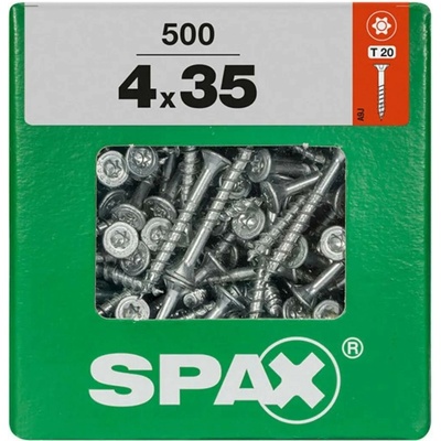 Spax Uni vrut zápust.hlava T-Star+ T20 4CUT část.závit Wirox 4 x 35 mm 500 ks