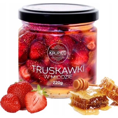 KRUPIEC AGÁTOVÝ MED S JAHODAMI 220 G JAHODY V MEDE, PRÍRODNÝ