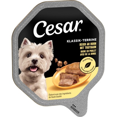 Cesar Adult Dog Klassik kuřecí a krůtí 56 x 150 g
